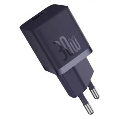 INCARCATOR retea Baseus GaN5 Pro, Quick Charge 30W, 1 x USB Type-C, include cablu USB Type-C la USB Type-C 100W 1m, alb "P10110902213-00" - 6932172654443