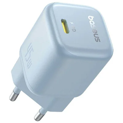 INCARCATOR retea Baseus PicoGo GaN, Quick Charge 45W, 1 x USB Type-C 5V/3.0A, albastru "P10176800313-00" - 6932172678371