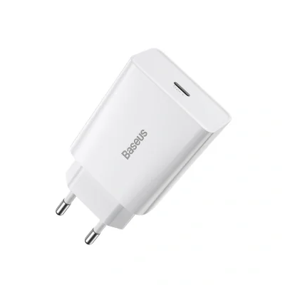 Incarcator retea Baseus Speed Mini, Quick Charge 20W, 1 x USB Type-C 5V/3.0A, alb
