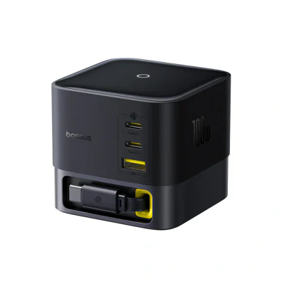 INCARCATOR retea Baseus Super GaN, Quick Charge 100W, 3 x USB Type-C, 1 x USB, negru "P10164001123-00" - 6932172668938