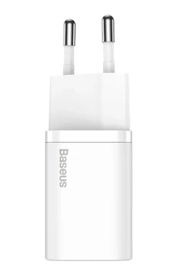 INCARCATOR retea Baseus Super Si, Quick Charge 25W, 1 x USB Type-C 5V/3A, alb "CCSP020102" - 6932172603731