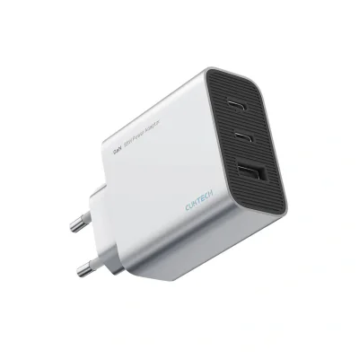 INCARCATOR retea Cuktech 2C1A Quick Charge 65W, 2 x USB Type-C Output, 1 x USB, argintiu "CUK0A15CEUSL"