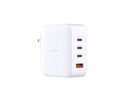 D-Link DCP-101. Charger type: Indoor, Power source type: AC, Charger compatibility: Universal. Input voltage: 90 - 264 V. USB Type-C  ports quantity: 3, Fast charging, Power protection features: Overheating, Over current, Surge protection, Over volta