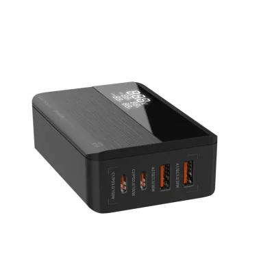Incarcator retea Serioux 100W GAN Quick Charge, Intrare: 100-240V~ 50/60Hz 2.5A Max , C1 Ieșire: 5V/3A, 9V/3A, 12V/3A, 15V/3A, 20V/5A 100W Max , PPS:3.3-21V/5A, C2 Ieșire: 5V/3A, 9V/3A, 12V/3A, 15V/3A, 20V/5A 100W Max, PPS:3.3-21V/5A, A1 Ieșire: 5V/3