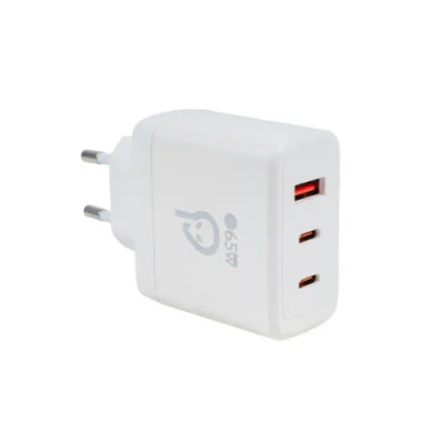 Incarcator retea SPACER, GaN, 2 x USB Type-C PD (max 65W), 1 x USB (max 60W)