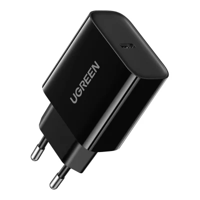 INCARCATOR retea Ugreen, "CD137" Quick Charge 18W, 1 x USB Type-C 5V/3A, negru "10191" - 6957303811915