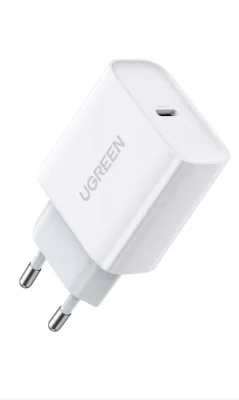INCARCATOR retea Ugreen, "CD137" Quick Charge 20W, 1 x USB Type-C 5V/3A, alb "60450" - 6957303864508
