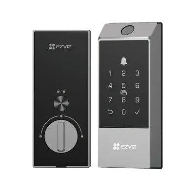 INCUIETOARE INTELIGENTA EZVIZ DL04 PRO, Comunicare: EZVIZ Connect 2.4G Wi-Fi, Putere de lucru: 4 Baterii AA Alkaline, Temp de functionare: 25 °C to 55 °C, Dimensiuni: Panou frontal: 160 × 67 × 25 mm, Panoul din spate: 166 × 70 × 28,5 mm.