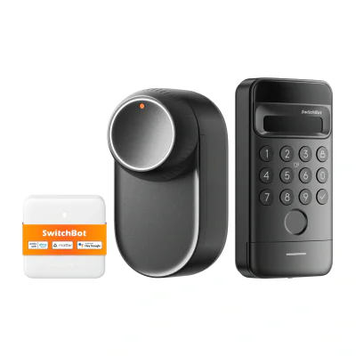 Încuietoare inteligentă SwitchBot Ultra 3 în 1 cu panou de control Hub Mini Matter și tastatură Vision