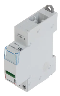 Indicator LED pe șină DIN TS-35 LEGRAND LE-412926, simplu, verde
