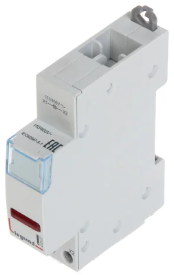 Indicator LED pe șină DIN TS-35 LEGRAND LE-412927, simplu, roșu