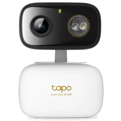 Indoor/Outdoor Pan/Tilt Security Wi-Fi Camera SPEC:3K 5MP (2880x1620), 2.4 GHz, Horizontal 360º FEATURE: Pan/Tilt, Smart AI Detection and Notifications (motion, people, pets, cars), Motion Tracking, Sound and Light Alarm, Remote Control, Two-Way Audi