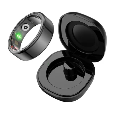 Inel inteligent COLMI R02, mărimea 8, 18,1 mm (negru) + cutie de încărcare