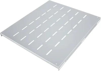 Intellinet 19" Fixed Shelf, 1U, 525mm Depth, Max 100kg, Grey, Rack shelf, Steel, Grey, 1.83 kg