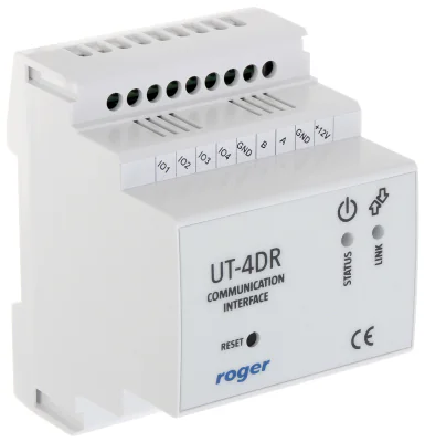 Interfață de comunicație Roger UT-4DR, LAN-RS485