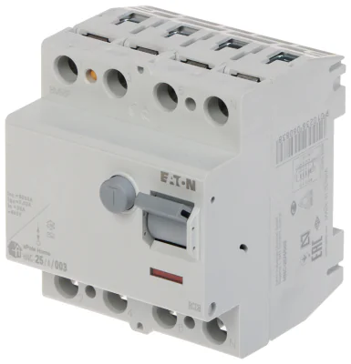 Întrerupător diferențial trifazat EATON HNC-25/4/003, 25 A, 30 mA, tip AC
