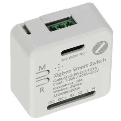 Întrerupător inteligent ATLO ATLO-SW1ZU-TUYA, ZigBee, Tuya Smart, 1 canal NO/NC