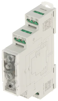 Întrerupător inteligent dublu BLEBOX SWITCHBOX-D-DIN/BLEBOX, Wi-Fi, 230 V AC