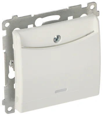 Întrerupător simplu pentru cameră de hotel cu indicator luminos KONTAKT SIMON DWH1.01/11-SIMON54, Premium, 230 V, 10 A