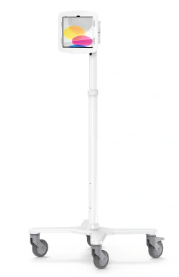 IPAD 10.2IN SPACE ENCLOSURE/MEDICAL ROLLING CART EXTEND. WHT