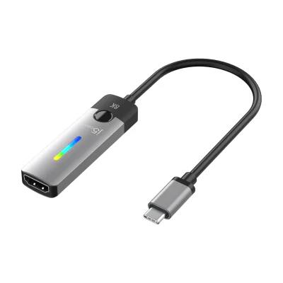 j5create JCA157-N USB-C® to HDMI™ 2.1 8K Adapter, 0.1 m, USB Type-C, HDMI, Male, Female, Straight