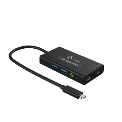 j5create JVA01-N Video Capture USB™ Hub, Black, USB 3.2 Gen 1 (3.1 Gen 1), 1920 x 1080 pixels, Digital camera, Game console, PC, Plastic, 0.3 m