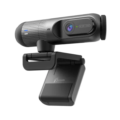 j5create JVU302 2K AI-Powered Webcam with Auto-Focus, 5 MP, 2560 x 1440 pixels, 2K Ultra HD, 60 fps, USB-C, Black