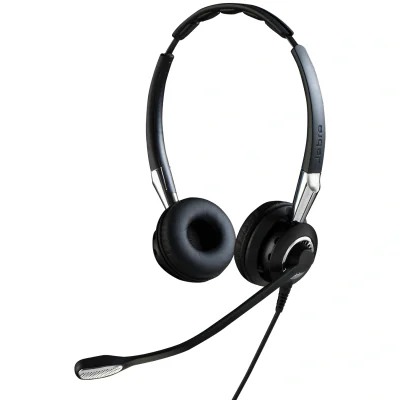 JABRA BIZ 2400 Duo NEXT GENERATION - IP Wideband-Headset QD Type: 82 E-STD Noice-Cancelling microphone boom: FreeSpin