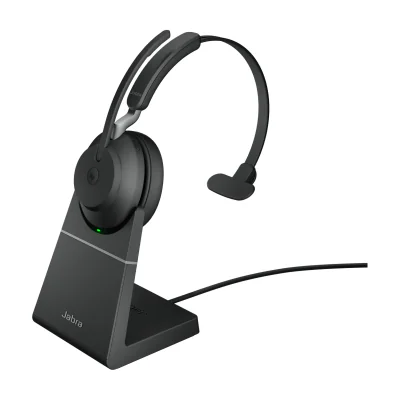 Jabra Evolve2 65 USB-A Black MS Chrg stand Mono, Wireless, Office/Call center, 20 - 20000 Hz, 99.2 g, Headset, Black