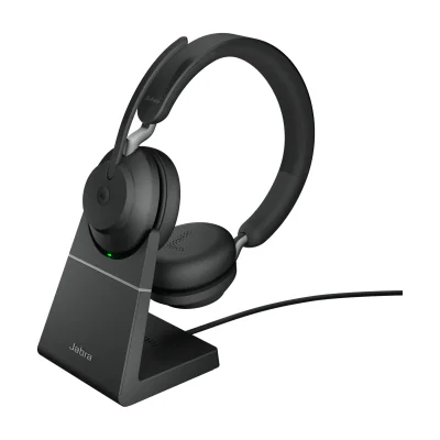 Jabra Evolve2 65 USB-C Black MS Chrg stand Stereo, Wireless, Office/Call center, 20 - 20000 Hz, 176.4 g, Headset, Black
