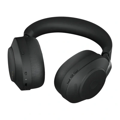 JABRA Evolve2 85 UC Stereo Headset full size Bluetooth wireless wired active noise cancelling 3.5 mm jack noise isolating black
