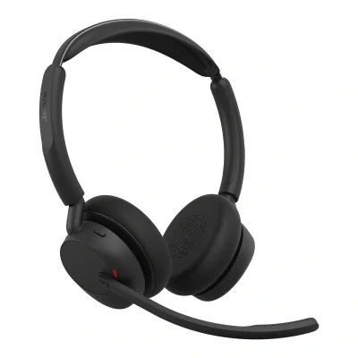 Jabra Evolve3 45 UC - USB-A with Dongle - Stereo (Charging Stand), Wireless, Office/Call center, 102 g, Headset, Black