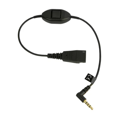 Jabra LINK Mobile QD to 3_5mm, w. Answer Button, Black