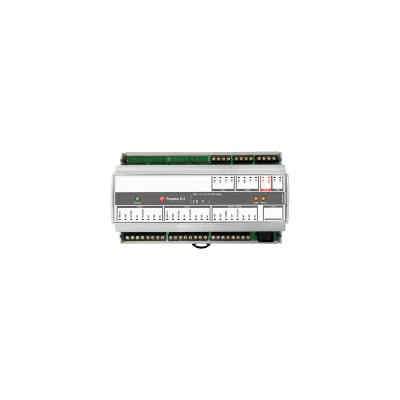 JAN POPULUS H-2-B - Controler de acces avansat pentru 2 usi, montare pe sină DIN, ofera optiunea de a conecta a 3 a usă sau un alarm output. Memorie interna 30,