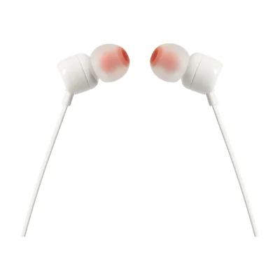 JBL Tune 110 WHITE, Wired, 20 - 20000 Hz, Calls/Music, Headset, White