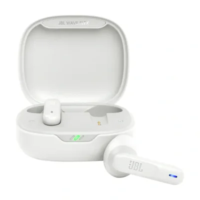 JBL Wave Flex, True Wireless Stereo (TWS), Calls/Music/Sport/Everyday, 20 - 20000 Hz, 7.6 g, Headset, White