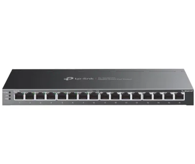 "JetStream™  16-Port Gigabit Smart Switch with 8-Port PoE+ PORT: 8× Gigabit PoE+ Ports SPEC: 802.3af/at, 120 W PoE Power, Desktop Steel Case FEATURE: Integration with JetStream™ SDN Controller, Static Routing, 802.1Q VLAN, STP/RSTP/MSTP, IGMP Snoopin