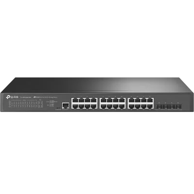 "JetStream™ 24-Port 2.5GBASE-T L2+ Managed Switch with 4 10GE SFP+ Slots PORT: 24× 2.5G RJ45 Ports, 4× 10G SFP+ Slots, RJ45/Micro-USB Console Port SPEC: 1U 19-inch Rack-mountable Steel Case FEATURE: Integration with JetStream™ SDN Controller, Static 