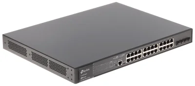 "JetStream™ 28-Port Gigabit L2+ Managed Switch with 24-Port PoE+ PORT: 24× Gigabit PoE+ Ports, 4× Gigabit SFP Slots, RJ45/Micro-USB Console Port SPEC: 802.3at/af, 384 W PoE Power, 1U 19-inch Rack-mountable Steel Case FEATURE: Integration with JetStre