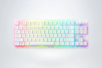 KB RAZER DEATHSTALKER V2 PRO TKL (RED SWITCH) - WHITE - US Layout