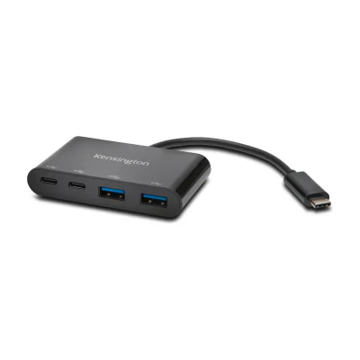 Kensington CH1000 USB-C 4-Port Hub, Black, macOS 10.10 or above; Chrome OS 44 or above; Windows 8.1 or above, 1 pc(s), 90 mm, 120 mm, 20 mm