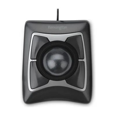 Kensington Expert Mouse Wired Trackball, Ambidextrous, Optical, 400 DPI, Black