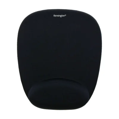 Kensington Foam Mousepad with Integral Wrist Rest Black, Black