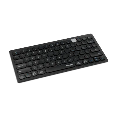 Kensington Multi-Device Dual Wireless Compact Keyboard, Wireless, RF Wireless + Bluetooth, Black