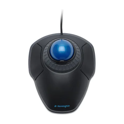 Kensington Orbit Trackball with Scroll Ring, Ambidextrous, Optical, Black