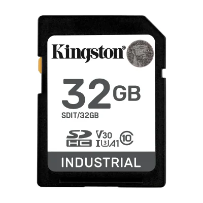 Kingston Technology 32G SDHC Industrial pSLC, 32 GB, SDHC, Class 10, UHS-I, 100 MB/s, 80 MB/s