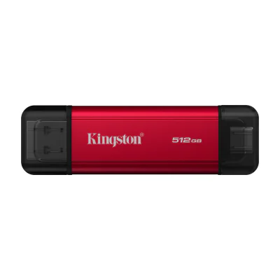 Kingston Technology 512GB Dual USB-A/C Portable SSD, Up to 1050MB/s USB 3.2 Gen 2, 512 GB, USB Type-A / USB Type-C, 3.2 Gen 2 (3.1 Gen 2), 1050 MB/s, Black, Red