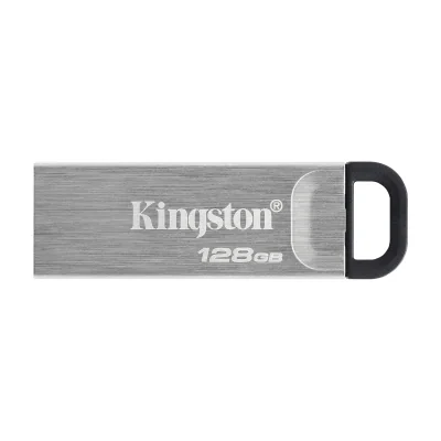 Kingston Technology DataTraveler 128GB Kyson USB Flash Drive, 128 GB, USB Type-A, 3.2 Gen 1 (3.1 Gen 1), 200 MB/s, Capless, Silver