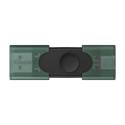 Kingston Technology DataTraveler 128GB USB-A + USB-C 3.2 Gen 1 DuoG2, 128 GB, USB Type-A / USB Type-C, 3.2 Gen 1 (3.1 Gen 1), Cap, 10 g, Black, Green