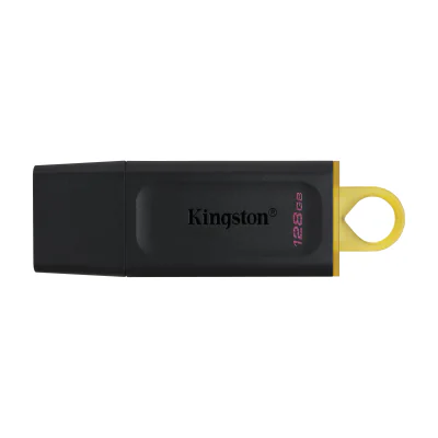 Kingston Technology DataTraveler Exodia - USB 3.2 Flash Drive, 128 GB, USB Type-A, 3.2 Gen 1 (3.1 Gen 1), Cap, 11 g, Black, Yellow